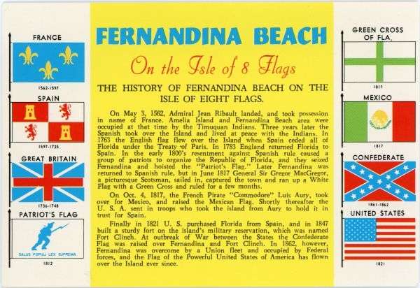 Captivating History of Amelia Island Florida 1500-2024 3 amelia island history postcard from the 1950s