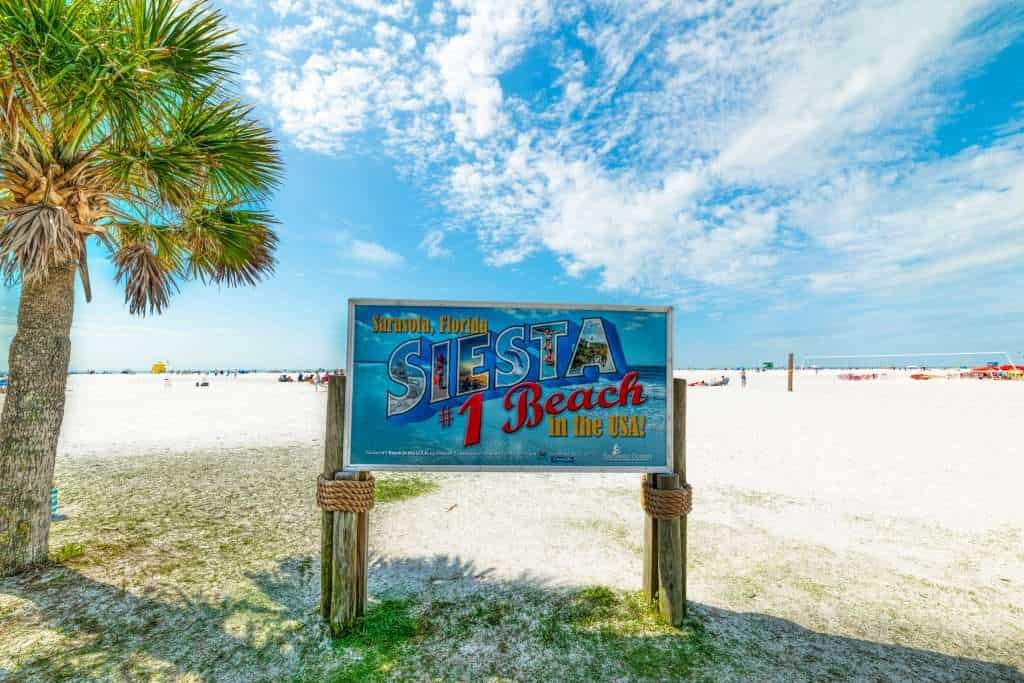 Florida's British Invasion 6 Siesta Key No 1 sign