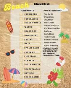 35 Must Haves for Beach Vacation 39 must haves for Beach Vacation Checklist